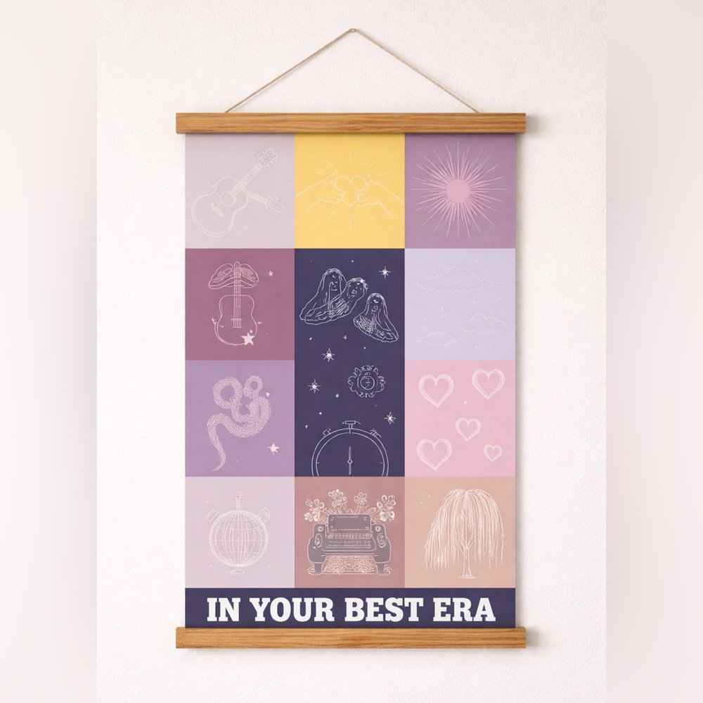 New Taylor Swift In Your Best Era Poster w/ Wooden Magnetic Hanger Approx 1